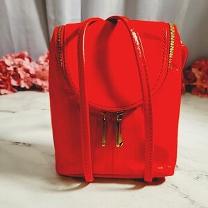 HOBO 'Fern' Leather Crossbody Bag Candy Apple Red